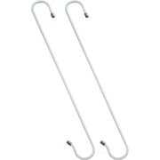 H-50 [フリーフック S字フック 50cm 2個入り ホワイト×グレー]