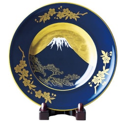 瑠璃富士絵 飾皿 R836-MPL