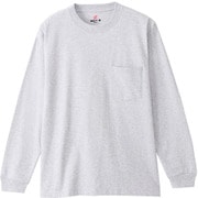 長袖Tシャツ BEEFY-T ロングスリーブポケット Tシャツ ヘザーグレー XLサイズ H5196