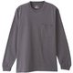 長袖Tシャツ BEEFY-T ロングスリーブポケット Tシャツ ダークグレー Lサイズ H5196