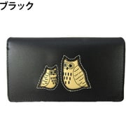 2W20-00-035 [ふくろう福財布 財布（ファスナータイプ） ブラック]