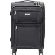 スーツケース 旅行日数目安:1~2泊 33L TSAロック搭載 ソフトキャリーレインカバー付き ソフト/ファスナー ブラック HG-VW S