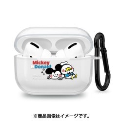 カナヘイ画 AirPods Pro（第1世代）用 クリアソフトケース ミッキー＆フレンズ PG-DKAPPTP01MKY