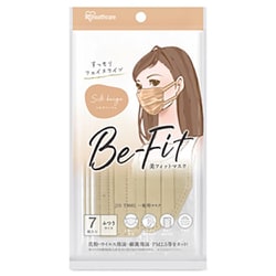 美フィットマスク プリーツマスク 個包装 ふつうサイズ 7枚入り シルクベージュ PK-B7MSB