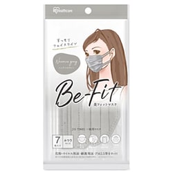 美フィットマスク プリーツマスク 個包装 ふつうサイズ 7枚入り ニュアンスグレー PK-B7MXH