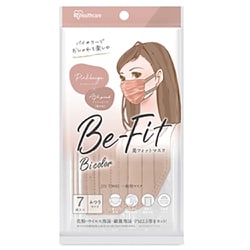 美フィットマスク プリーツマスク 個包装 ふつうサイズ 7枚入り ピンクベージュ×アッシュピンク PK-BFC7MUA