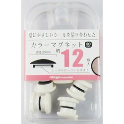カラーマグネット20mm 白12個 BX2-CM20WH