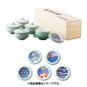 雅五彩・蓋付 湯呑揃 5客セット 茶托別売 NX479-CF