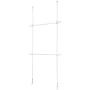 TS-20W [突っ張り式 室内 物干し 衣類 収納 ハンガー ラック ホワイト]