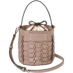 VV001-02 26 [v piece mesh bucket bag グレージュ]