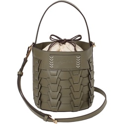 VV001-02 86 [v piece mesh bucket bag カーキ]