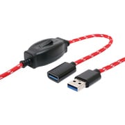USB-EXS301/RD [USB3.0 USB延長ケーブル ON/OFFスイッチ付 こたつケーブル風 1m]