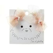 K23-00806 [ヘアアクセ 2点セット シースルーリボン ピンク]
