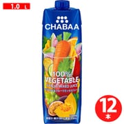 CHABAA 100％ ベジタブル&フルーツミックスジュース 1L×12本 [野菜果汁飲料]