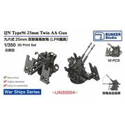 IJN35004 1/350 日本海軍 九六式二十五粍 連装機銃 LPR照準器 後期型 w/防盾 [プラモデル用パーツ]