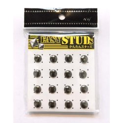 E-ST01-BS [爪スタッズ ドーム型 ブラックシルバーカラー 9mm 16個入り]