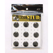 E-ST18-BS [爪スタッズ ドーム型 ブラックシルバーカラー 15mm 9個入り]