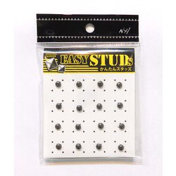 E-ST35-BS [爪スタッズ ドーム型 ブラックシルバーカラー 5mm 16個入り]