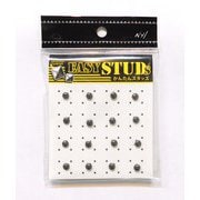 E-ST35-BS [爪スタッズ ドーム型 ブラックシルバーカラー 5mm 16個入り]