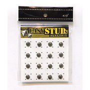 E-ST36-BS [爪スタッズ ドーム型 ブラックシルバーカラー 7mm 16個入り]
