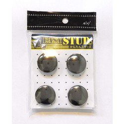 E-ST45-BS [爪スタッズ ドーム型 ブラックシルバーカラー 25mm 4個入り]