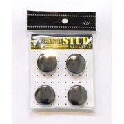 E-ST45-BS [爪スタッズ ドーム型 ブラックシルバーカラー 25mm 4個入り]