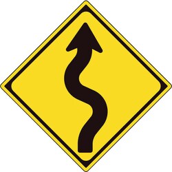 894-39B [ユニット 警戒標識（206）つづら折れあり]