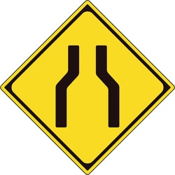 894-46B [ユニット 警戒標識（212）幅員減少]