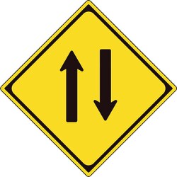 894-47B [ユニット 警戒標識（212の2）二方向交通]