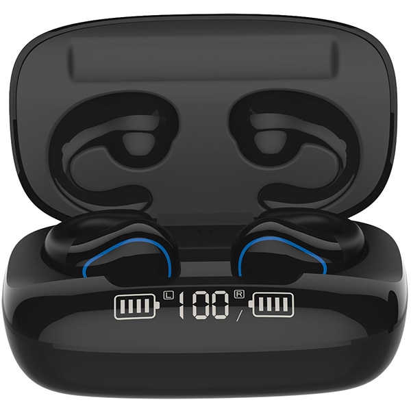 完全ワイヤレスイヤホン Bluetooth対応 イヤーカフタイプ ブラック BTW110