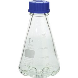 016460-500A [SIBATA ねじ口振盪三角フラスコ 下部バッフル付 500mL （4個入）]