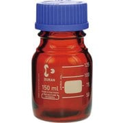 017210-150A [SIBATA ねじ口びん（メジューム瓶）茶褐色青キャップ付150mL（10個入）]