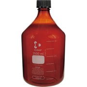 017210-35002 [SIBATA ねじ口びん（メジュームびん） 茶褐色 黒キャップ付 3.5L]