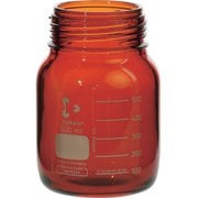 017250-15005A [SIBATA ねじ口びん 広口 茶褐色 びんのみ 500mL （10個入）]