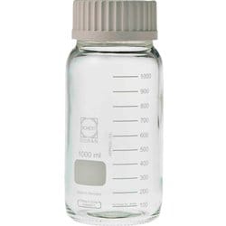 017250-21000A [SIBATA ねじ口びん 広口 白キャップ付 1L （10個入）]