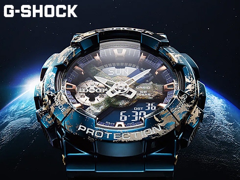 14,220円カシオ G-SHOCK「地球」モチーフモデル GM-110EARTH-1AJR