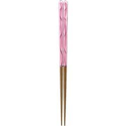 塗箸 食洗対応 23cm マーブルストーン ピンク WS‐1059
