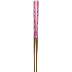 塗箸 食洗対応 21cm マーブルストーン ピンク WS‐1060
