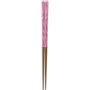 塗箸 食洗対応 21cm マーブルストーン ピンク WS‐1060
