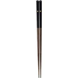 塗箸 食洗機対応 天丸スター 23cm 黒