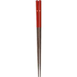 塗箸 食洗機対応 天丸ハート 23cm 赤