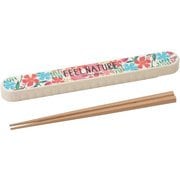 MM-593 [FEEL NATURE 箸箱セット 19.5cm 花柄]