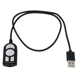 USBオーディオ変換ケーブル 4極ヘッドセット用 コントローラー付 ブラック ADV-126A