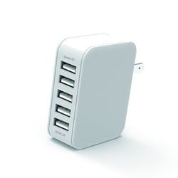 AC充電器 2.4A USB-A×5 5ポート ホワイト AKJ-E6A5PWH