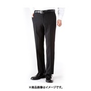 110-280100 メンズ/ノータック/裾上げ済み/ストライプビジネススラックス 股下76 ウエスト85 7601 ブラック