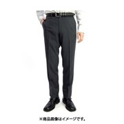 110-280100 メンズ/ノータック/裾上げ済み/ストライプビジネススラックス 股下70 ウエスト85 7002 グレー