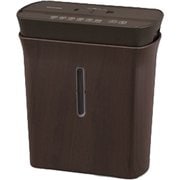 パーソナルシュレッダー シュレッダー 家庭用 オフィス 木目調 インテリア コンパクト クロスカット A4/80枚収容 グリーン購入法適合 スモークオーク KPS-A8C-SO