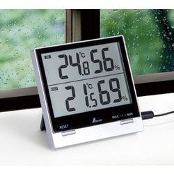 デジタル温湿度計 Smart C 最高・最低 室内・室外防水外部センサー 73120