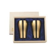 華 タンブラー 200ml 金メッキ桐箱2ヶセット