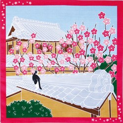 たまの散歩小風呂敷 梅 ＃88586
